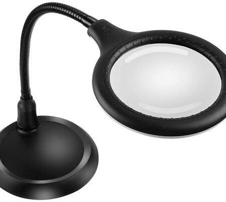 4X Desktop Magnifier With Light for writing, reading and crafts