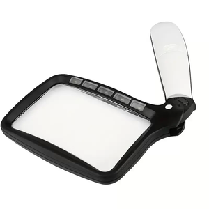 HANDHELD MAGNIFYING GLASS 2X FOLDING READING, CRAFTS WITH LIGHT