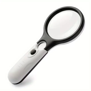 HANDHELD MAGNIFYING GLASS 3X FOR CRAFTS, LOWVISION READING LIGHTED